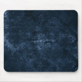 Fluweelzachte Navy Damask | Donkerblauw Grunge Bar Muismat (Voorkant)