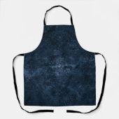 Fluweelzachte Navy Damask | Donkerblauw Grunge Bar Schort (Voorkant)