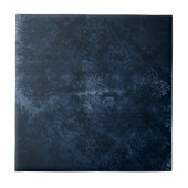 Fluweelzachte Navy Damask | Donkerblauw Grunge Bar Tegeltje (Voorkant)