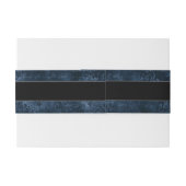 Fluweelzachte Navy Damask | Donkerblauw Grunge Bar Uitnodigingen Wikkel (Achterkant Voorbeeld)