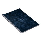 Fluweelzachte Navy Damask | Donkerblauwe Grunge Bl Notitieboek (Rechterzijde)
