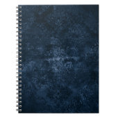 Fluweelzachte Navy Damask | Donkerblauwe Grunge Bl Notitieboek (Voorkant)