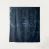 Fluweelzachte Navy Damask | Donkerblauwe Grunge Fo Wandkleed (Voorkant)