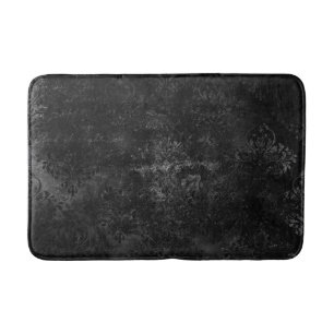 Fluweelzachte Onyx Damask Zwart Vampy Grunge Bar Badmat