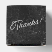 Fluweelzachte Onyx Damask | Zwart Vampy Grunge Bar Bedankdoosjes (Bovenkant)