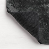 Fluweelzachte Onyx Damask | Zwart Vampy Grunge Bar Muismat (Hoek)