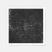 Fluweelzachte Onyx Damask | Zwart Vampy Grunge Bar Servet (Voorkant)