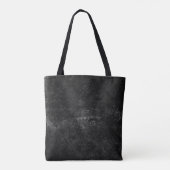 Fluweelzachte Onyx Damask | Zwart Vampy Grunge Bar Tote Bag (Achterkant)