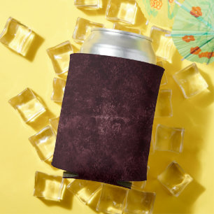Fluweelzachte wijndamast   Bordeaux Sangria Grunge Blikjeskoeler