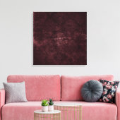 Fluweelzachte wijndamast | Bordeaux Sangria Grunge Canvas Afdruk (Insitu (Woonkamer))