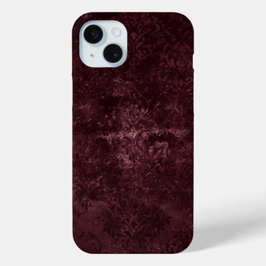 Fluweelzachte wijndamast | Bordeaux Sangria Grunge Case-Mate iPhone Case (Achterkant)