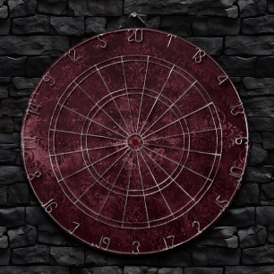 Fluweelzachte wijndamast   Bordeaux Sangria Grunge Dartbord