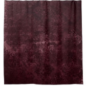 Fluweelzachte wijndamast | Bordeaux Sangria Grunge Douchegordijn (Voorkant)