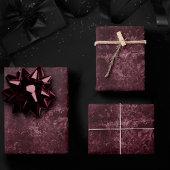 Fluweelzachte wijndamast | Bordeaux Sangria Grunge Inpakpapier Vel