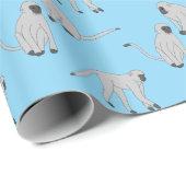 Fluwelen apen cadeaupapier (Rol Hoek)