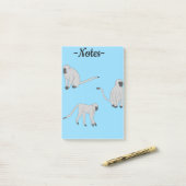Fluwelen apen post-it® notes (Op bureau)