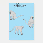 Fluwelen apen post-it® notes (Voorkant)