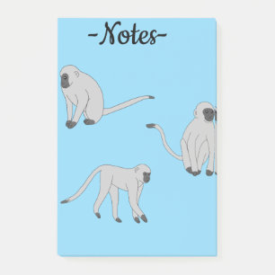 Fluwelen apen post-it® notes