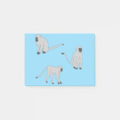 Fluwelen apen post-it® notes (Voorkant)