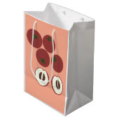 Fluwelen Appel Cadeautas (Voorkant Gekanteld)