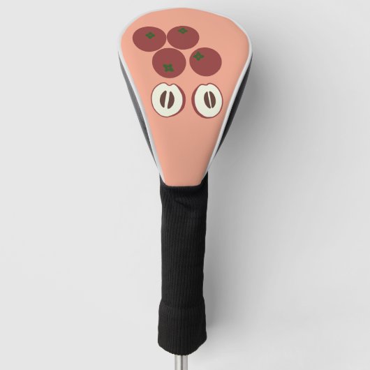 Fluwelen Appel Driver Golf Hoofdhoes Golfheadcover (Voorkant)
