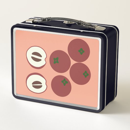 Fluwelen Appel Metalen Lunchbox (Achterkant)