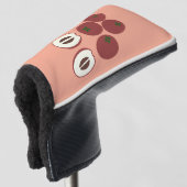 Fluwelen Appel Putter Golf Hoofdhoes Golfheadcover (3/4 voorkant)