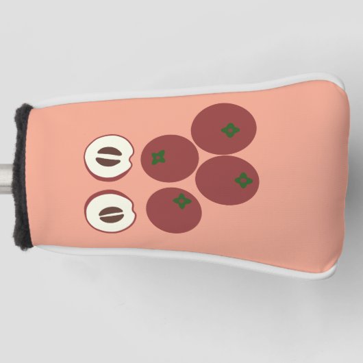Fluwelen Appel Putter Golf Hoofdhoes Golfheadcover (Voorkant)