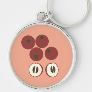Fluwelen appel sleutelhanger