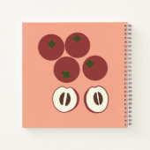 Fluwelen Appel Spiraal Notebook Notitieboek (Achterkant)