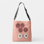 Fluwelen Apple Boodschappentas Crossbody Tas (Achterkant)