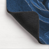 Fluwelen blauwe roos muismat (Hoek)