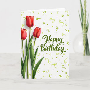Fluwelen Bloem Verjaardagskaart Kaart