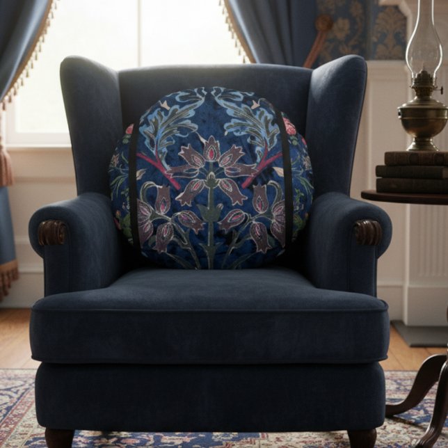  fluwelen bloesems: op gotiek geïnspireerde elegan rond kussen (Creator heeft geüpload)