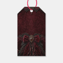 Fluwelen Bot Gotische Halloween Bedankje Gift Tag Cadeaulabel