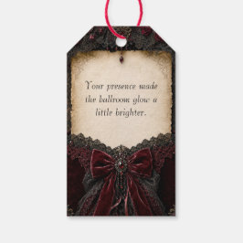 Fluwelen Bot Gotische Halloween Bedankje Gift Tag Cadeaulabel