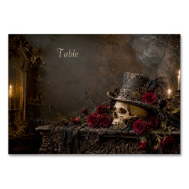 Fluwelen Bot Gotische Halloween Tafelkaart | Gehei Kaart