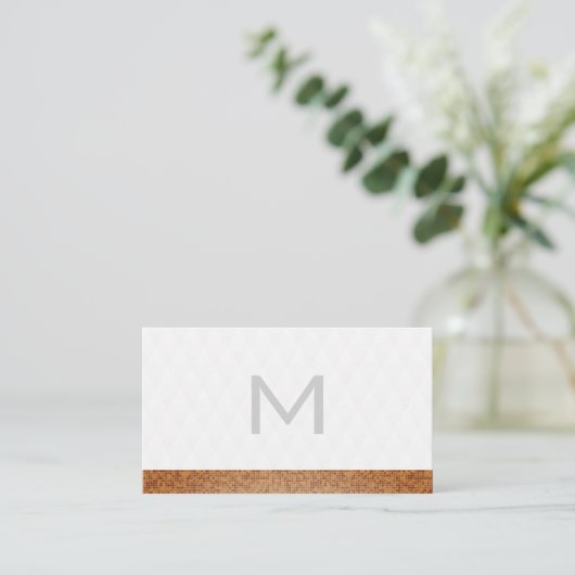 Fluwelen diamantpatroon met stijlvolle tegelafwerk visitekaartje (Staand voorkant)