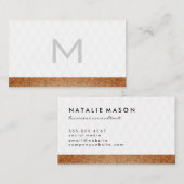 Fluwelen diamantpatroon met stijlvolle tegelafwerk visitekaartje (Voorkant / Achterkant)