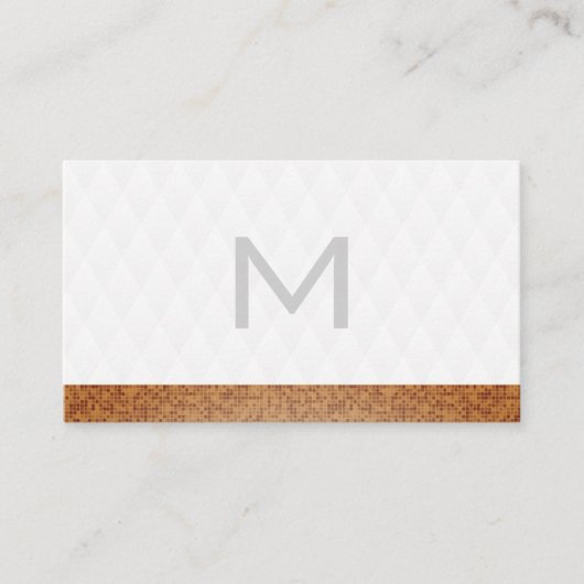 Fluwelen diamantpatroon met stijlvolle tegelafwerk visitekaartje (Voorkant)