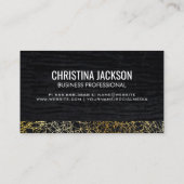 Fluwelen en Gouden Abstract | Monogram Visitekaartje (Achterkant)