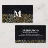 Fluwelen en Gouden Abstract | Monogram Visitekaartje (Voorkant / Achterkant)