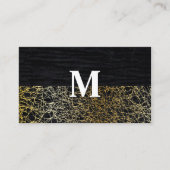 Fluwelen en Gouden Abstract | Monogram Visitekaartje (Voorkant)