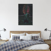 fluwelen, gekleurde bloem canvas afdruk (Insitu (Slaapkamer))