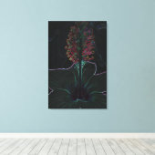 fluwelen, gekleurde bloem canvas afdruk (Insitu (Houten vloer))