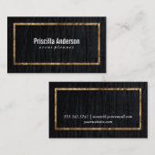 Fluwelen / Gouden Lijst Visitekaartje (Voorkant / Achterkant)