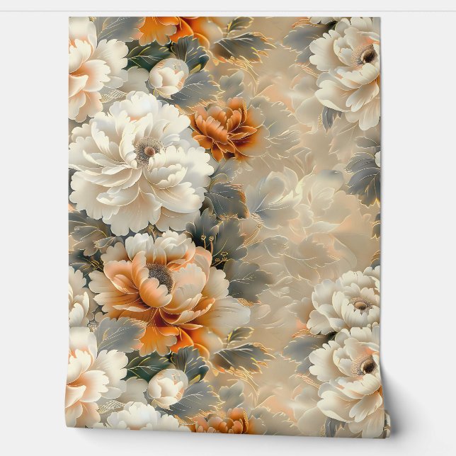 Fluwelen Herfst Whispers Botanisch Behang (Afrollen)