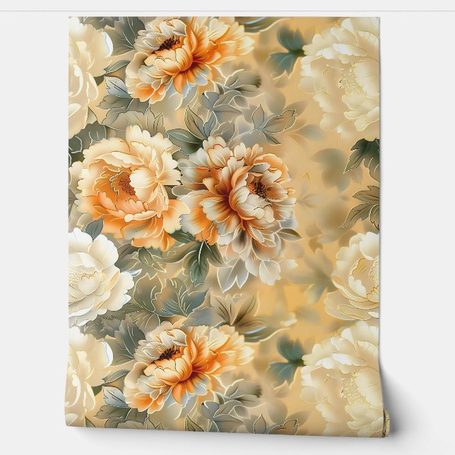 Fluwelen Herfst Whispers Botanisch Behang (Afrollen)