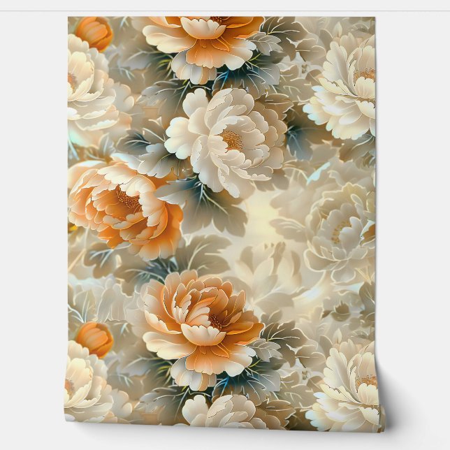 Fluwelen Herfst Whispers Botanisch Behang (Afrollen)