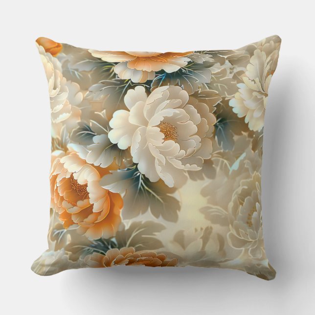 Fluwelen Herfst Whispers Botanisch Kussen (Voorkant)